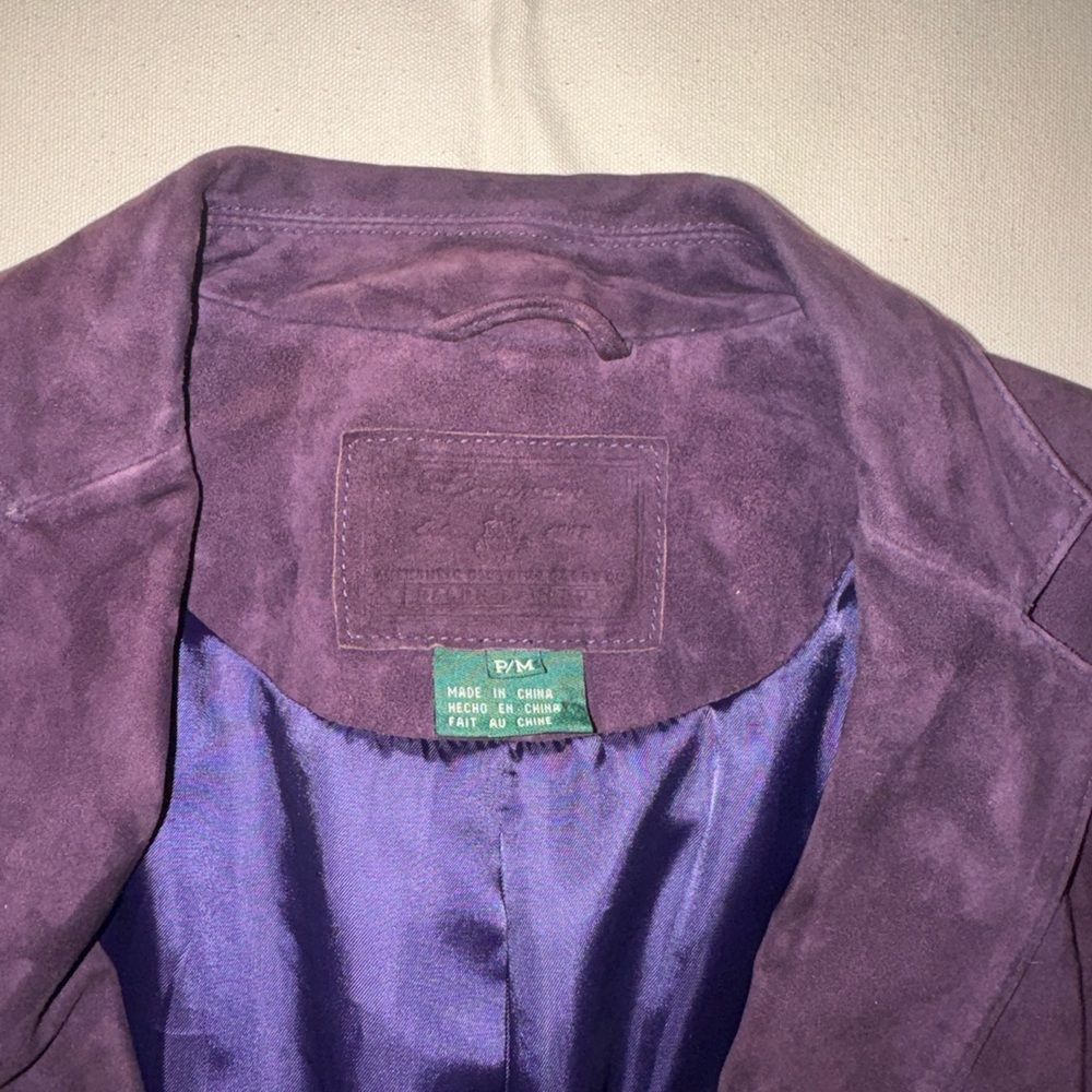 Vintage Ralph Lauren Suede Blazer - Eggplant - Picture 4 of 6